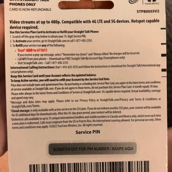 Straight Talk Gold Unlimited 15GB data cards.(2) - Picture 2 of 3